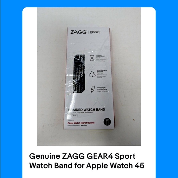 Genuine ZAGG GEAR4 Sport Watch Band for Apple Watch 45 / 44 /42MM - Picture 1 of 3